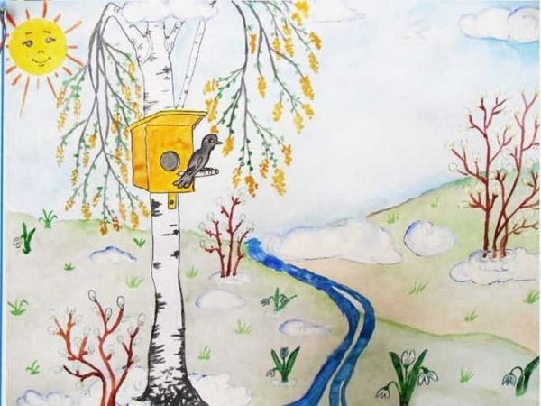Рисунок на весеннюю тему