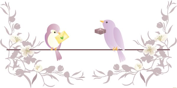 Птички на Светлом фоне