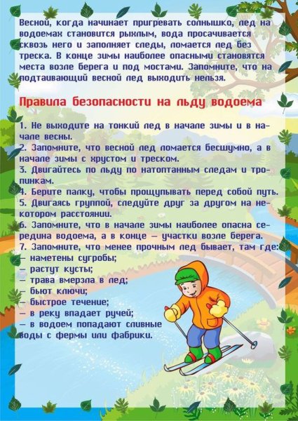 Безопасность зимой для детей в картинках