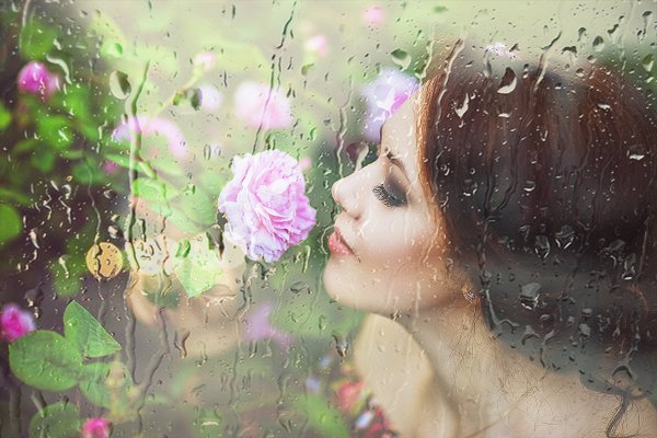 Весна дождь девушка