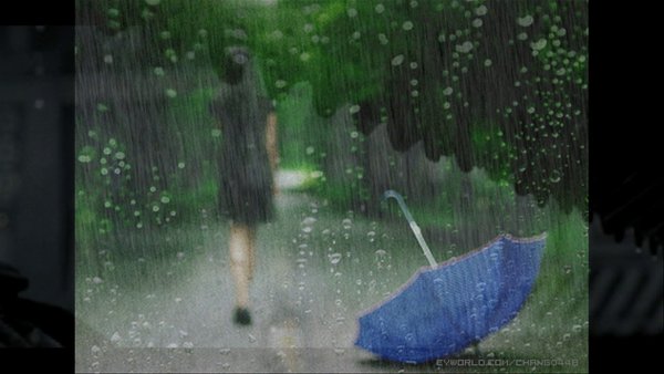 Девушка под зонтом