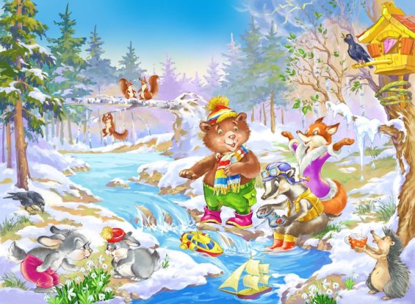 Весенний лес для детей