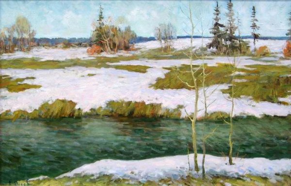 Тютчев весенние воды картина к стихотворению