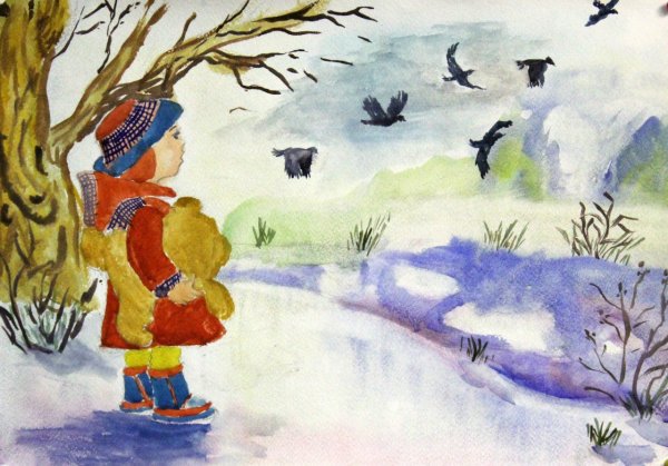 Весенний пейзаж для детей