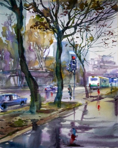 Всеволод Романков картины акварелью