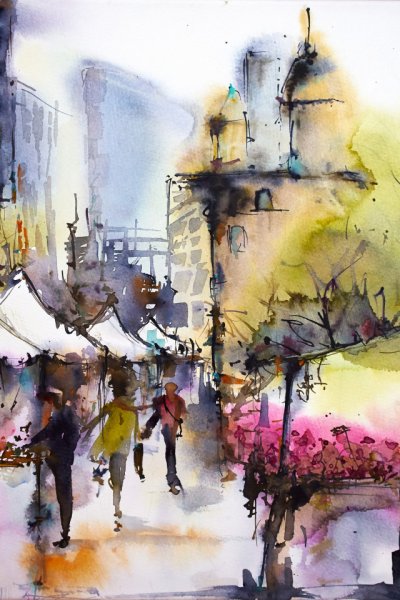 Весна в акварельной живописи