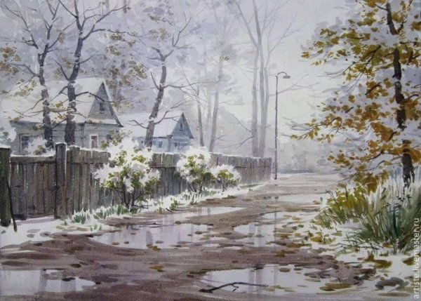 Художник Илья Горгоц зима