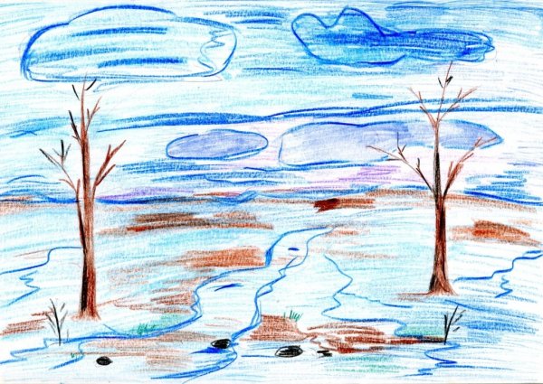 Весенние воды рисунок