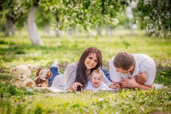 Семейная фотосессия на природе весной
