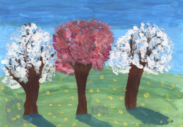 Весенние рисунки для срисовки