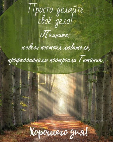 Доброе утро природа с надписью