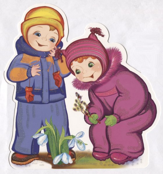 Подснежники на прозрачном фоне