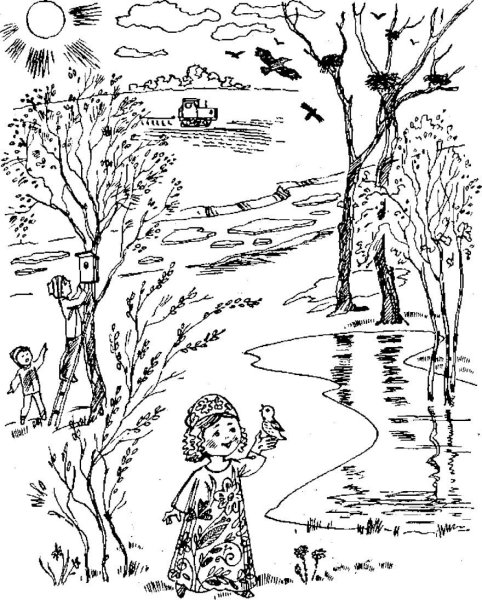 Раскраски на тему Весна