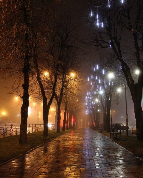 Ночной парк Нальчик