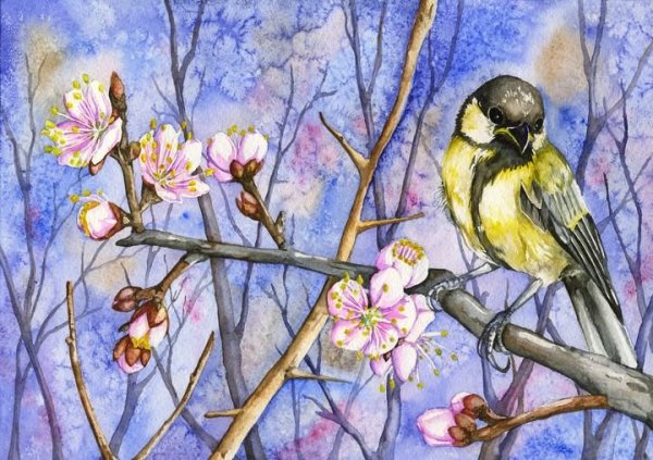 Рисунки весны для срисовки