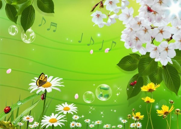 Музыка весны надпись