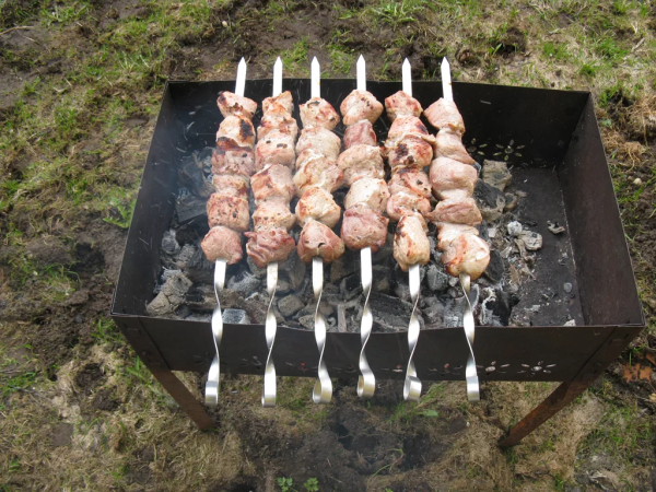 Весенние шашлыки на даче