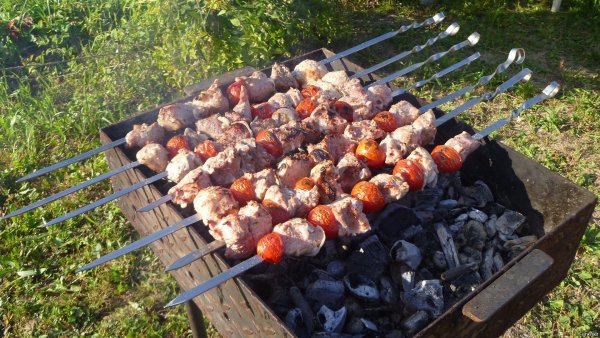 Шашлык на природе фото