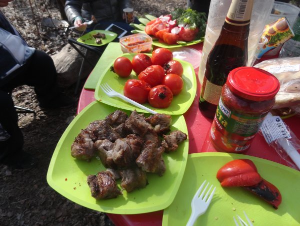 Шашлык на улице