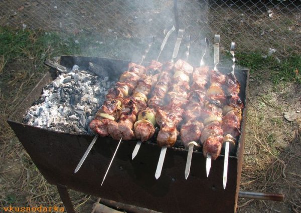 Шашлыки на природе весной