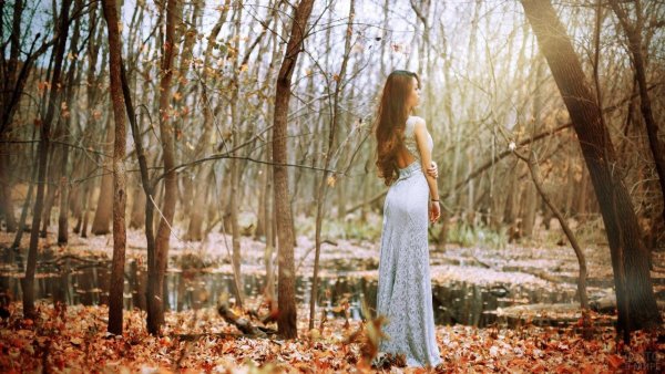 Фотосессия в весеннем лесу