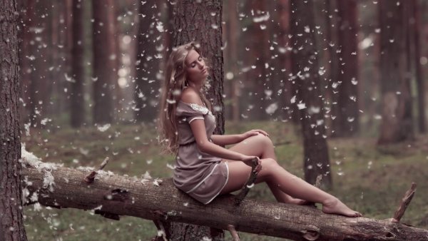 Фотосессия в весеннем лесу