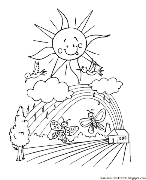 Раскраска Весна для малышей