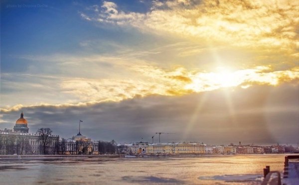 Солнце в Питере зимой