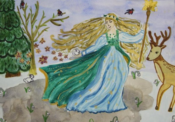 Рисунок на тему Весна красна