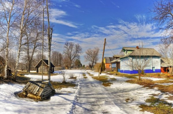 Весна в деревне
