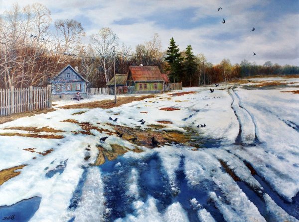 Весна природа деревня
