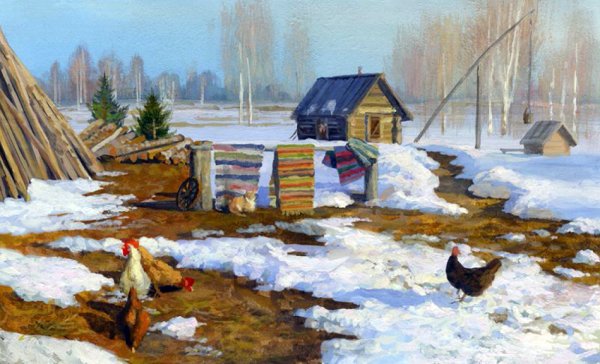 Весна в деревне