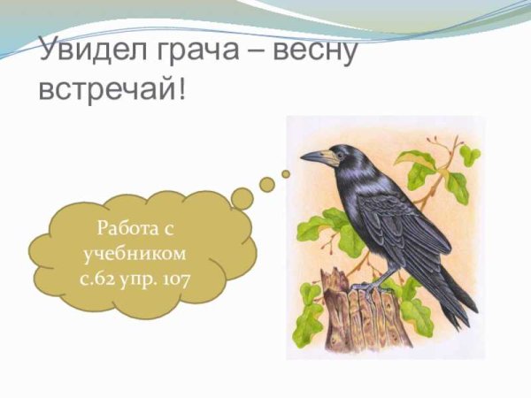 Пословица увидел Грача весну