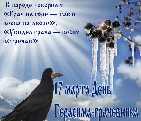 17 Марта праздник Герасим Грачевник