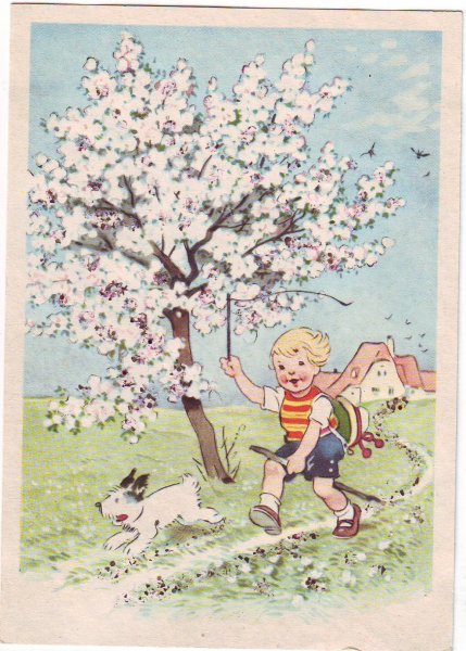 Старые открытки с весной