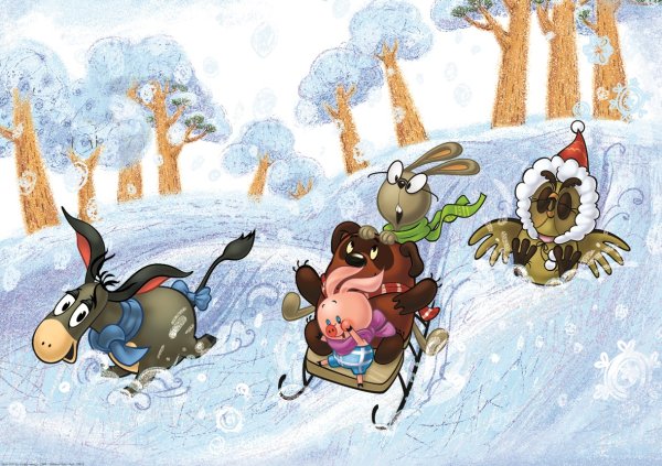 Открытки Виктор Зарубин 8 марта с Ёжиками