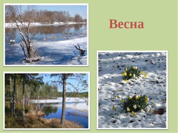 Весна в неживой природе