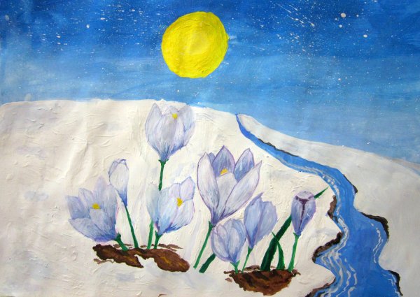 Весенние рисунки фото