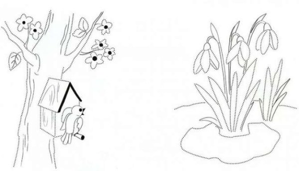 Подснежник раскраска