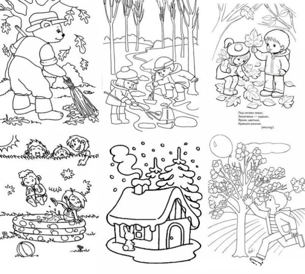 Весенняя капель раскраска