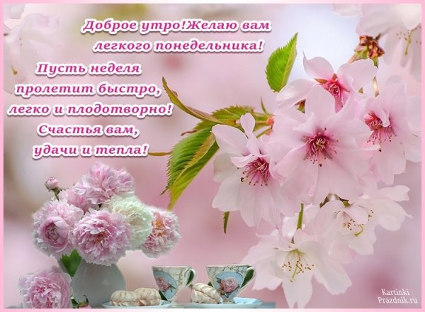 Красивое поздравление с понедельником