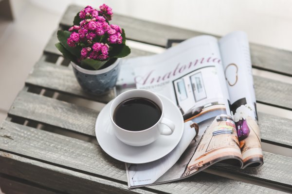 Книга кофе цветы