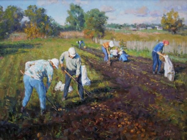 Рабочие в поле