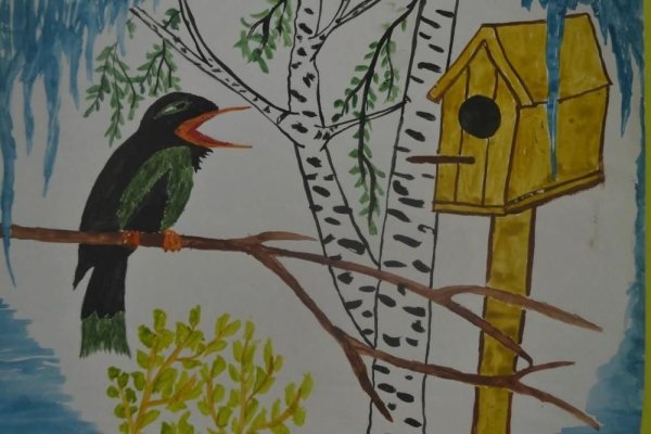 Рисование на тему птицы прилетели