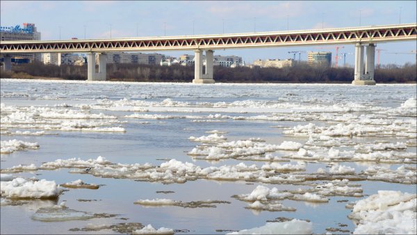 Весна ледоход на реке