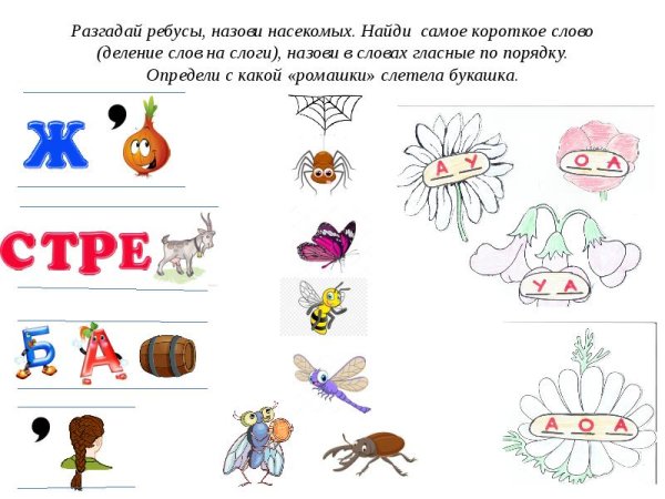 Ребусы для детей -с п т,