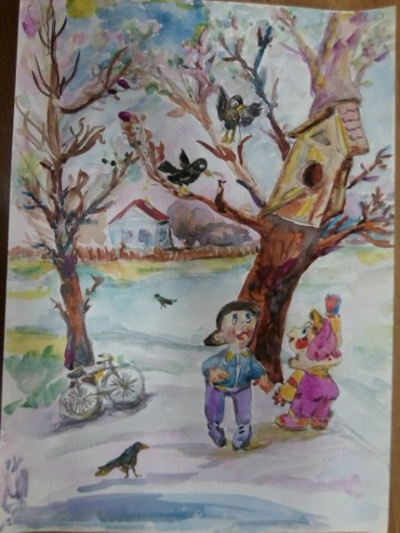 Скворечник весной