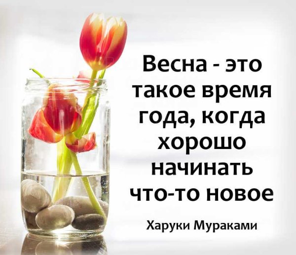 Весна это такое время года когда хорошо начинать что-то новое