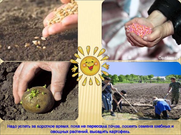 Труд людей весной