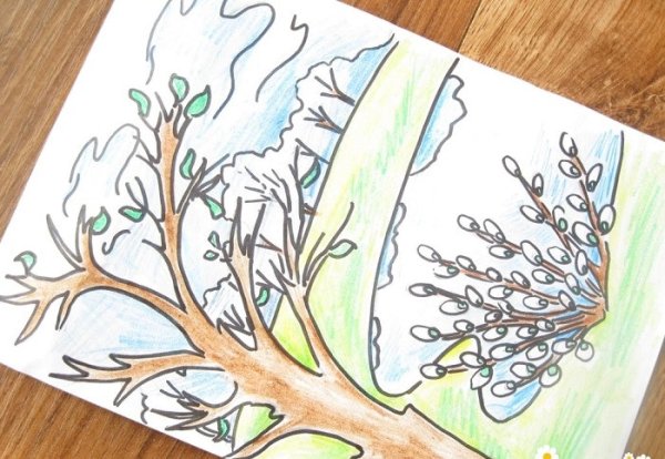 Весенние рисунки для срисовки